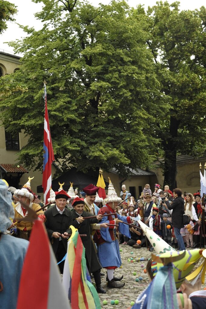 Walka włóczków z tatarami, inscenizacja